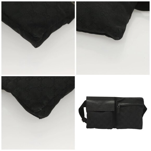 GUCCI GG Canvas Waist bag Black Silver - Picture 11 of 15